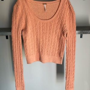 Free People Crop Knit Sweater